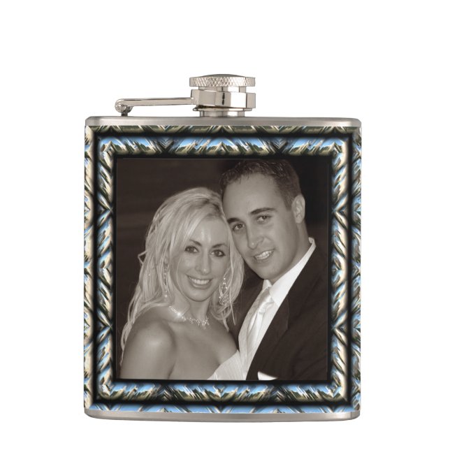 Photo Frame 13 Wrapped Flask (Front)