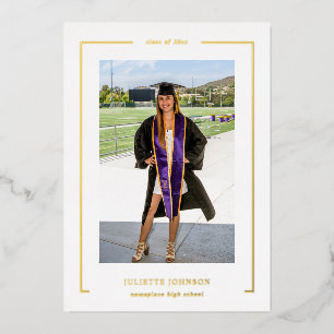 Photo Frame 2 Foil Graduation Announcement