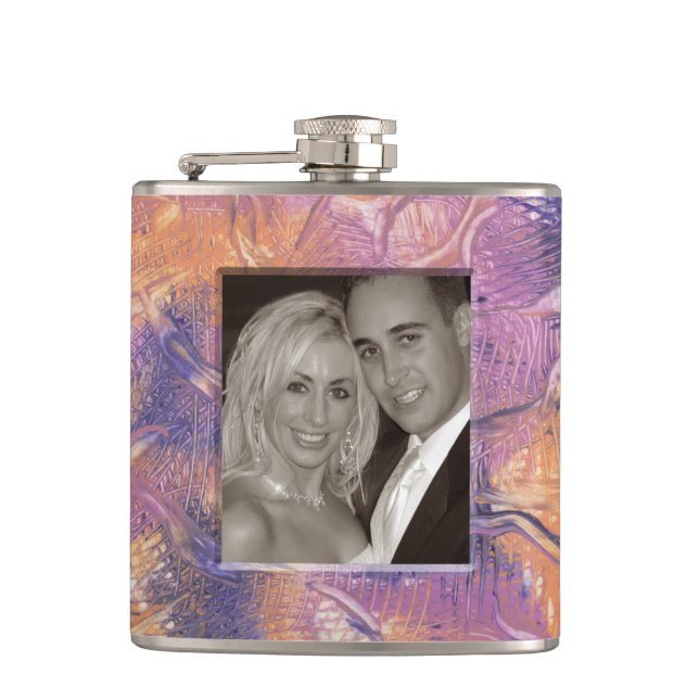 Photo Frame 6 Wrapped Flask (Front)
