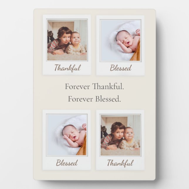 Photo Frame Plaque – Forever Thankful & Blessed (Front)
