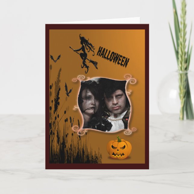 Photo Frame, Witch, Jack o' Lantern Cards (Front)
