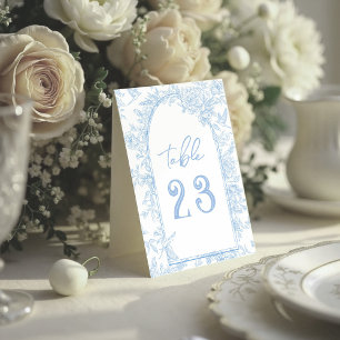Photo French Toile Blue and White Floral Wedding