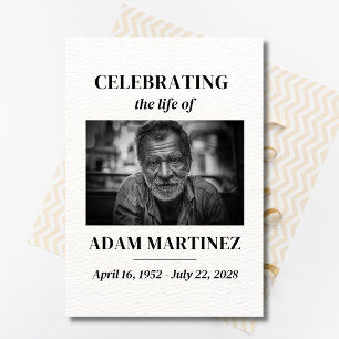 Photo Funeral Celebration Of Life Memorial  Invitation