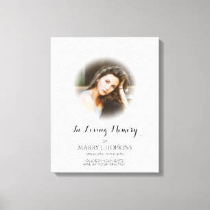 Photo Funeral In Loving Memory Memorial Keepsake Canvas Print