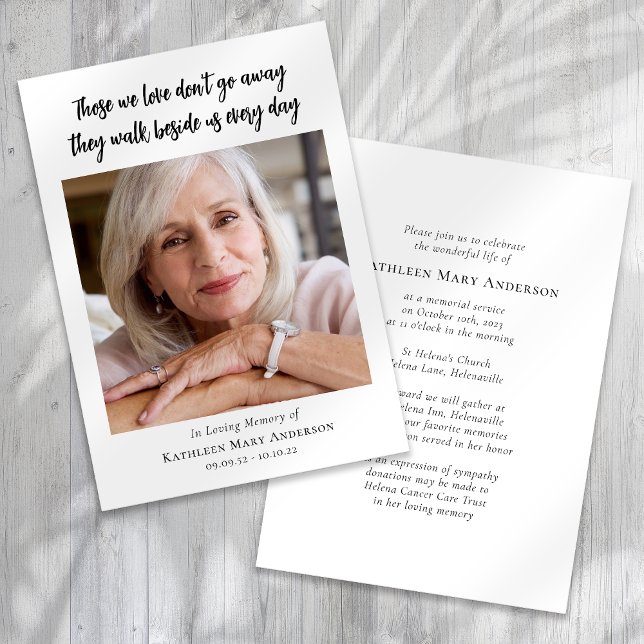 Photo Funeral Memorial Celebration of Life Invitation (Creator Uploaded)