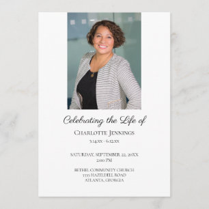 Photo Funeral Memorial Simple Order of Service Pro Program