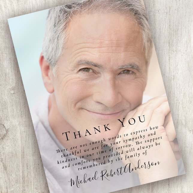 Photo Funeral Thank You Card (Creator Uploaded)