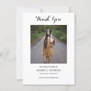 Photo Funeral Thank You Cards