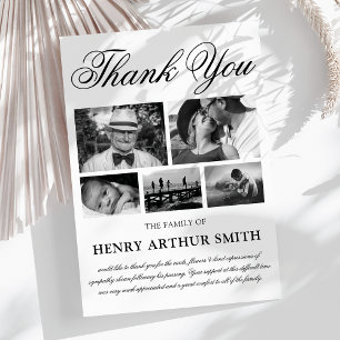 Photo Funeral Thank You Memorial Service Card