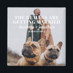Photo Funny Dog Save the Date Wedding Magnet<br><div class="desc">Photo Funny Dog Save the Date Wedding magnet</div>