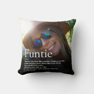 Photo Funny Modern Funtie Aunt Auntie Definition Cushion