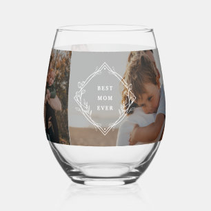 Photo Gallery Personalised for Mum Stemless Wine Glass