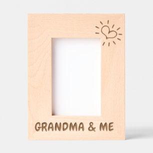 Photo Gift For Grandma, Granny & Me 4x6" Frame, Etched Frames