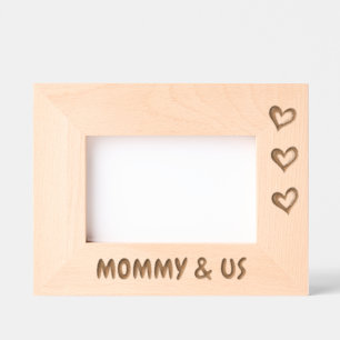 Photo Gift For Mum, Mummy & Us Picture Frame,  Etched Frames