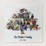 Photo gift idea family tree photo collage jigsaw puzzle<br><div class="desc">Great gift idea for grandparens,  husband or wife. A family tree with your favorite photos.</div>