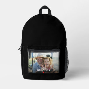 Photo Gift World's Best Grandpa Printed Backpack