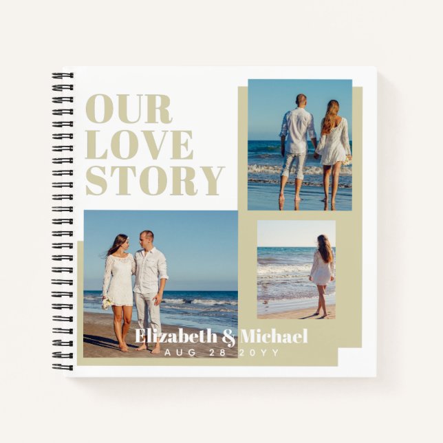 PHOTO Gifts for Newlyweds OUR LOVE STORY Custom Notebook (Front)
