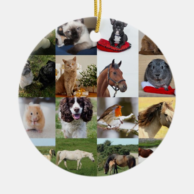 PHOTO GIFTS MOM DAD GRANDPA GRANDMA PETS FRIENDS   CERAMIC ORNAMENT (Front)