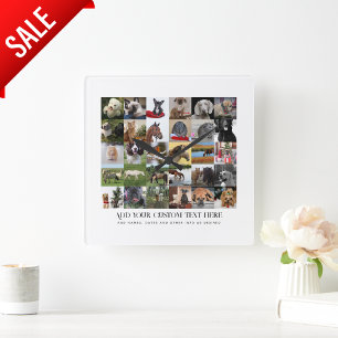 PHOTO GIFTS TEMPLATES FAMILY FRIENDS PETS CUSTOM SQUARE WALL CLOCK