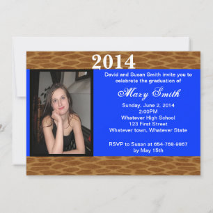 Photo Giraffe Graduation Invitation