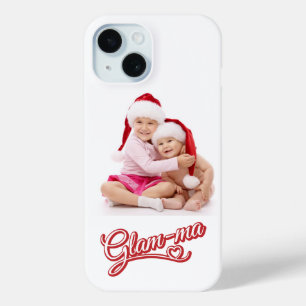 Photo Glamma red/white on white iPhone 15 Case