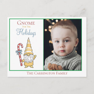 Photo Gnome For The Holidays Christmas Cute Postcard