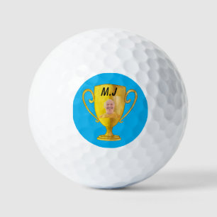 Photo golf ball custom name monogram