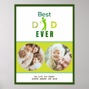 Photo Golf Best Dad Ever Cool Modern Fathers Day Poster