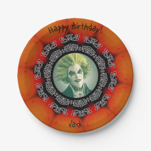 Photo Gothic Happy Birthday/Halloween  Paper Plate