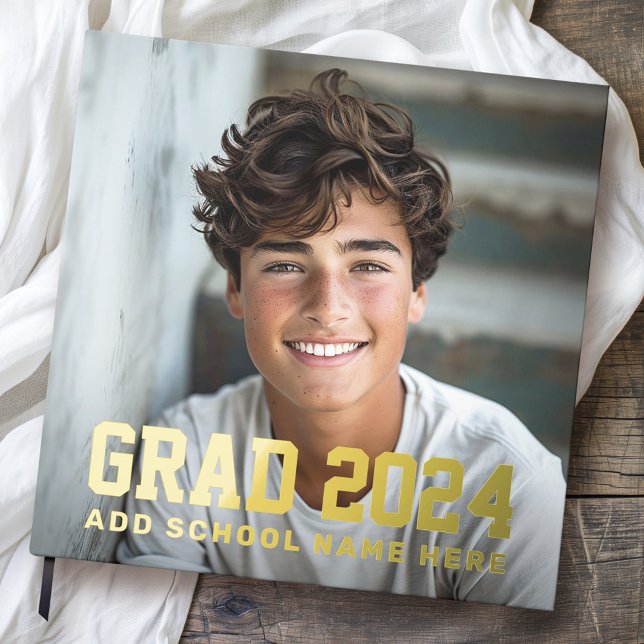 Photo grad class of year name or school graduation guest book (Photo grad class of year name or school graduation guest book)