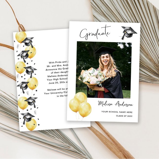 Photo Graduate Balloons Announcement (Creator Uploaded)