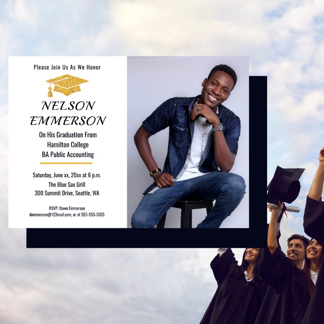 Photo Graduate Celebration Party Invitation (Photo Graduate Celebration Party Invitation)