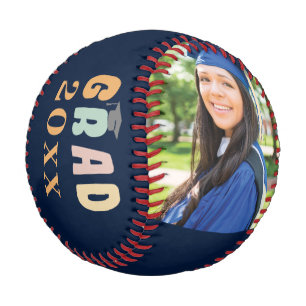 Photo Graduation 2024 Keepsake Script Custom Grad Baseball