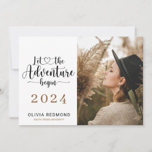 Photo Graduation Announcement   Adventure Begins 