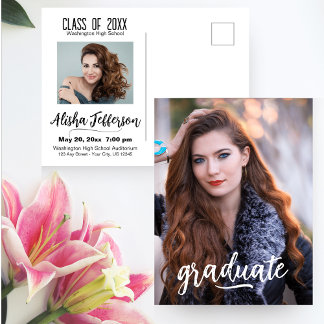 Photo Graduation Announcement / Invitation Postcard