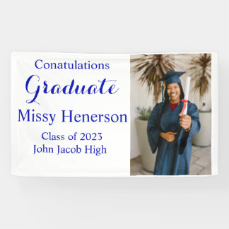 Photo Graduation, Class of 2023 Blue Sign