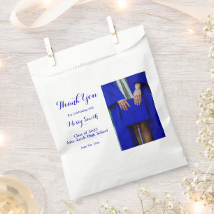 Photo Graduation, Class of 2023 Blue Thank You  Favour Bag