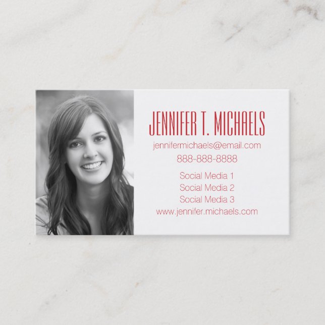 Photo Graduation | Damask Floral Background Calling Card (Front)