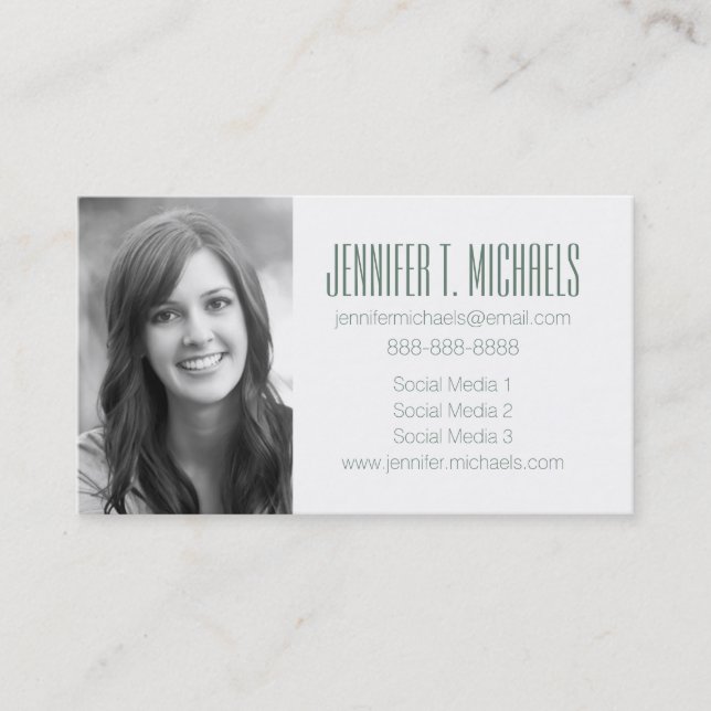 Photo Graduation | Geometric Retro Style Calling Card (Front)