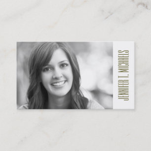 Photo Graduation   Khaki Pineapple Pattern Calling Card