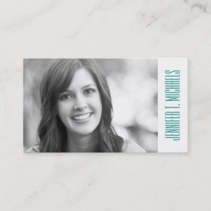 Photo Graduation   Paper With Blue, Green & Black Calling Card