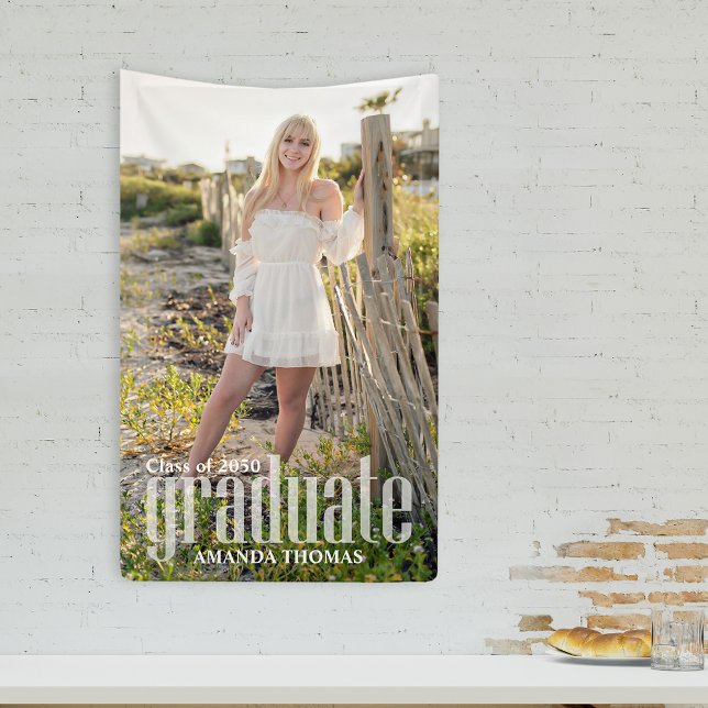 Photo Graduation Party Custom Modern Sign (Creator Uploaded)