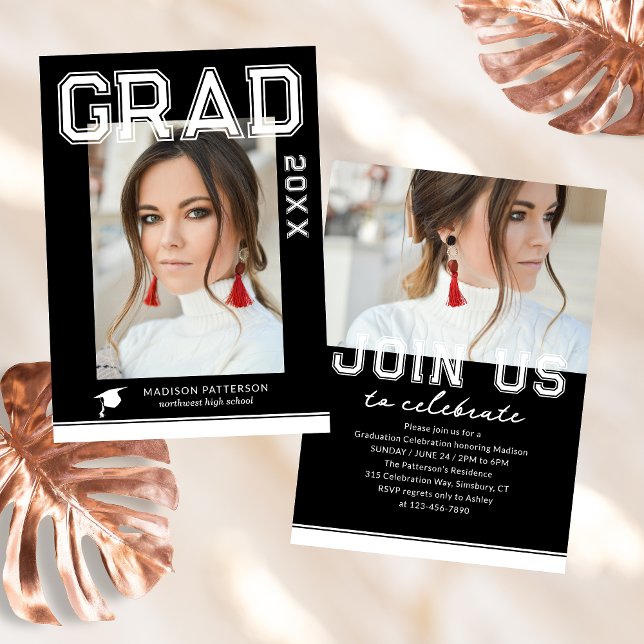 Photo Graduation Party Elegant Modern Script (Creator Uploaded)