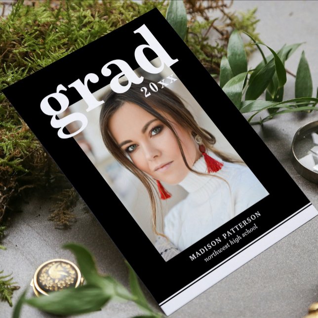 Photo Graduation Party Elegant Modern Script (Creator Uploaded)