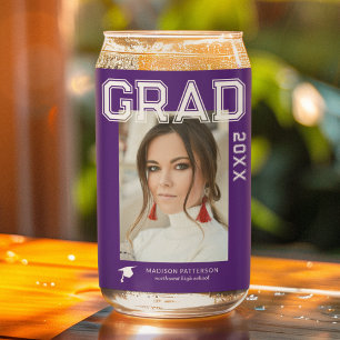 Photo Graduation Party Elegant Modern Script Can Glass