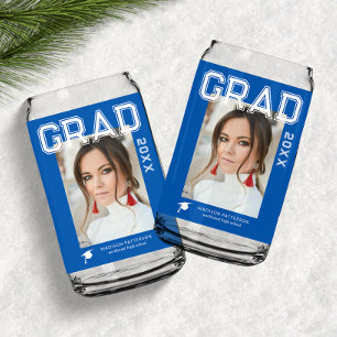 Photo Graduation Party Elegant Modern Script Can Glass