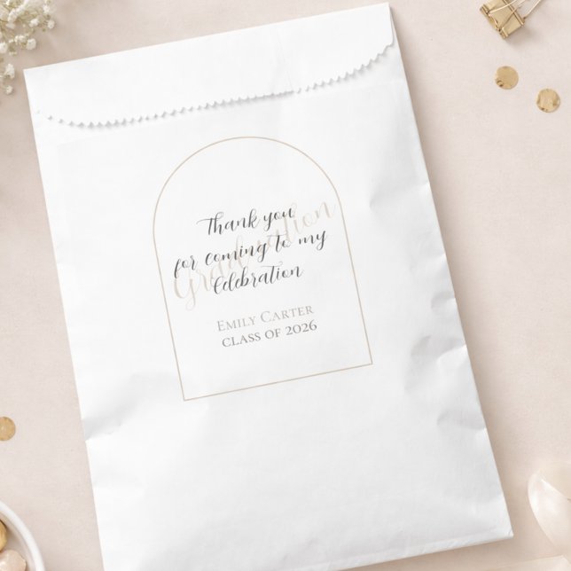Photo Graduation Party  | Elegant Script Favour Bag (Creator Uploaded)