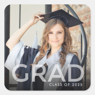 Photo Graduation Party Favour Square Sticker