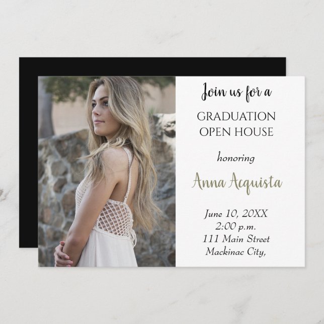 Photo Graduation Party Invitation (Front/Back)