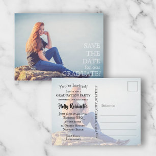 Photo Graduation Party Invitation Postcard